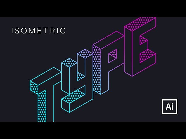 How to draw ISOMETRIC TYPE in ADOBE ILLUSTRATOR the easy way.