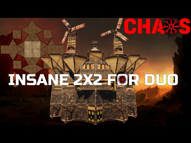 CHAOS - BEST 2X2 DUO Base with DOUBLE BUNKER & INSANE Online Defence in Rust