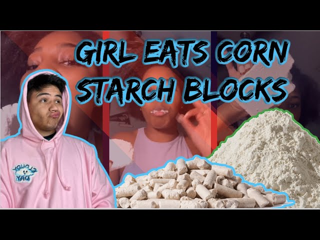 Girl Eats Block of Corn Starch!!!😖 WTF is on My FYP Part 1