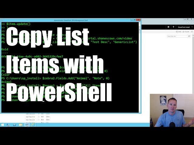 Using PowerShell to work with SharePoint Lists