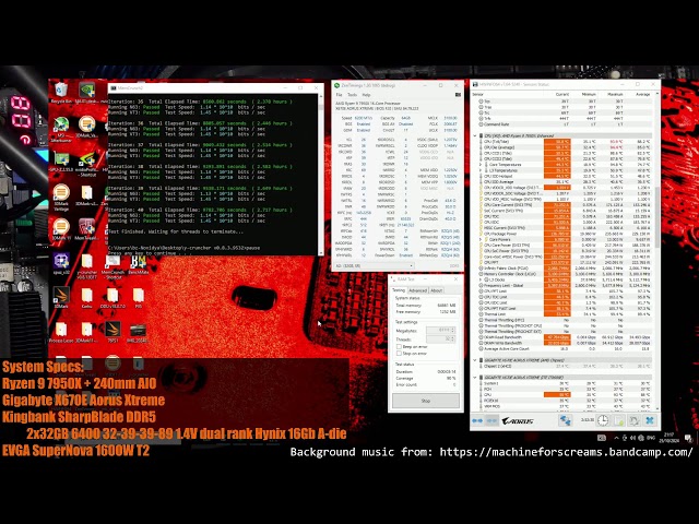Overclocking KingBank 2x32GB DDR5-6400 CL32 dual rank Hynix 16Gb A-die on Ryzen