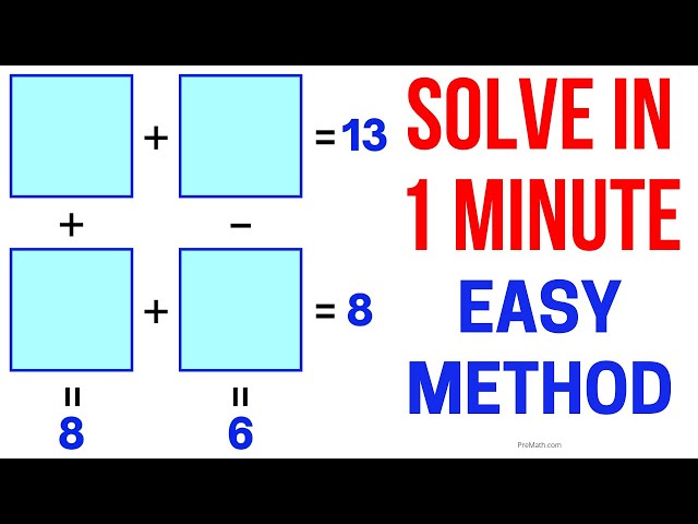 Solve This Logic Puzzle in Less than 1 Minute | Fast & Easy Method