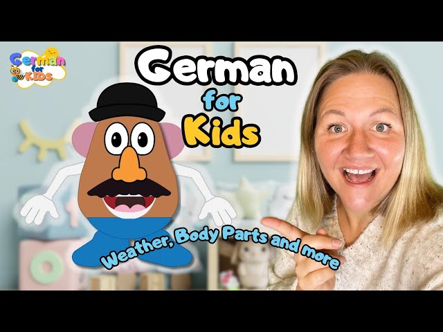 Fun and Easy German Beginners Immersive Lesson for Children | Body Parts | Weather