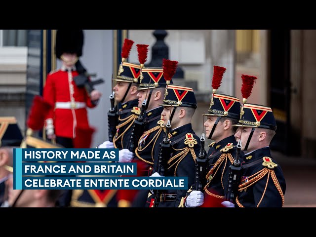 British and French troops swap roles in historic Changing of the Guard ceremonies