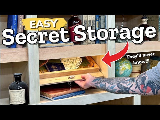 Making Hidden Storage Compartments || Next Level Cabinet Making