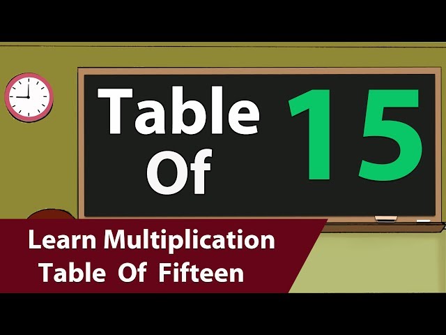 15 Times Table For Beginners |15x Table | Learn Fifteen Multiplication Tables - Arithmetic