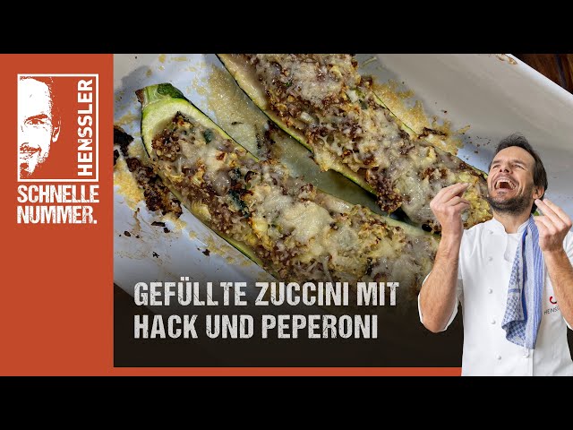 Schnelles Gefüllte Zucchini mit Hack und Peperoni Rezept von Steffen Henssler | Günstige Rezepte