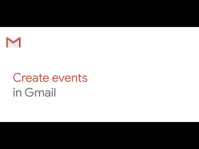 Create events from your inbox in Gmail