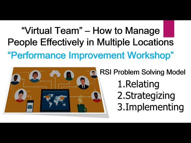 Virtual Team–How to Manage People Effectively in Multiple Locations Performance Improvement Workshop