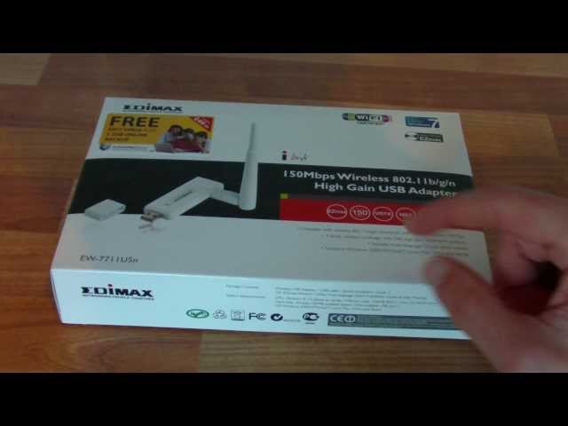 Unboxing & Look at Edimax EW 7711USN USB Wireless Adapter