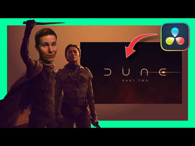 Dune Part 2 - Motion GFX Artist Reacts & Re-Creates Graphics in DaVinci Resolve!