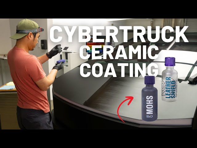 Ceramic Coating a Cybertruck With Gyeon MOHS EVO And Leather Shield - TESBROS
