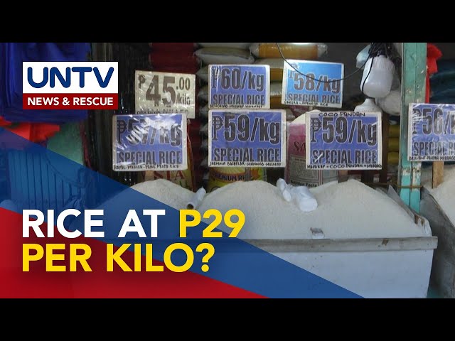 Congress, DA vow to bring down price of rice to P29/kg; PBBM ready to certify bill as ‘urgent’