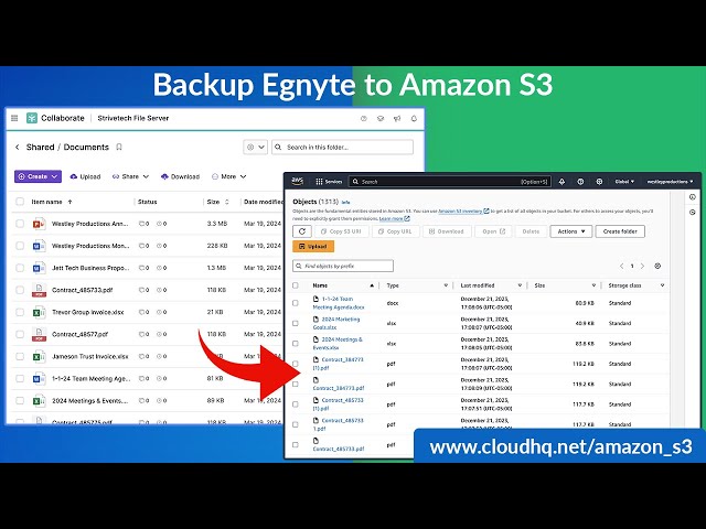 Backup Egnyte to Amazon S3