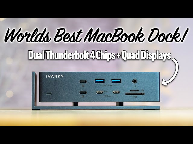 Worlds FIRST Hub for Quad Displays w/ Dual Thunderbolt 4 Chips - iVANKY FusionDock Max 1