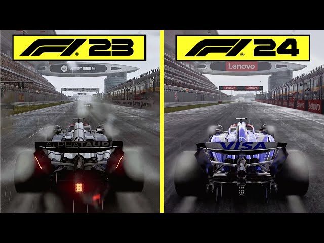 F1 24 vs F1 23 Early Graphics Comparison | Shanghai International Circuit | RTX 4080