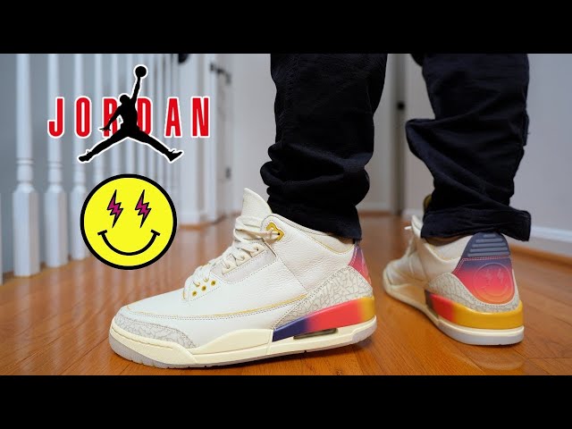 JORDAN 3 x J BALVIN SUNSET REVIEW & ON FEET | ARE THESE WORTH $250 RETAIL PRICE 📈