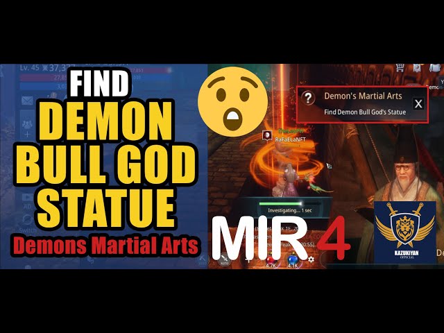 Find Demon Bull God's Statue "Demon's Martial Arts" Guide | MIR4 Request Walkthrough #MIR4 Taoist