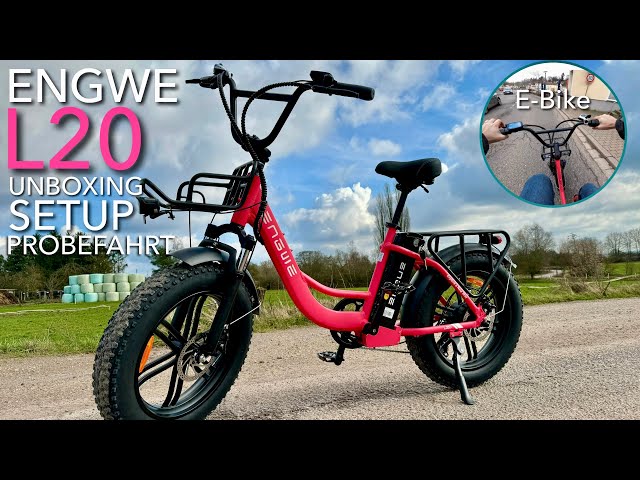 ENGWE L20 - E-Bike mit FAT Tires, Doppelgepäckträger & Spassfaktor - Unboxing, Setup, Probefahrt 🚲