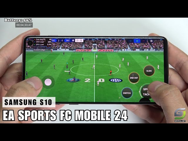 Samsung Galaxy S10 test game EA SPORTS FC MOBILE 24 | Snapdragon 855