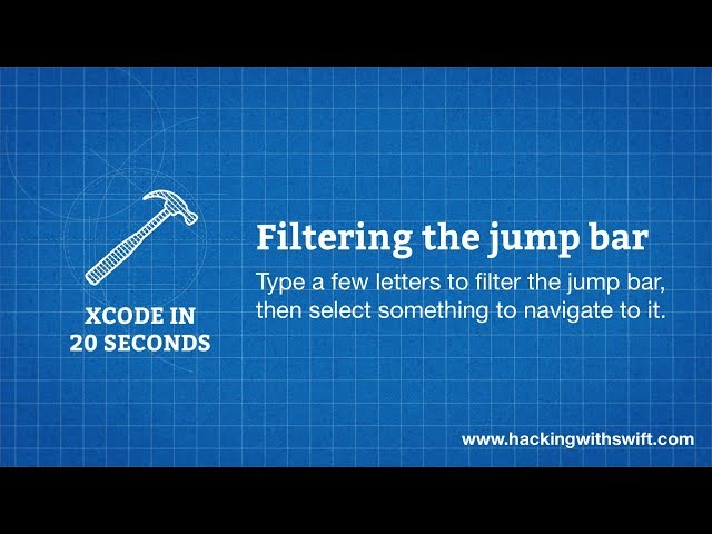 Xcode in 20 Seconds: Filtering the jump bar