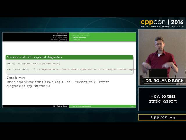 CppCon 2016: Roland Bock “How to test static_assert?"