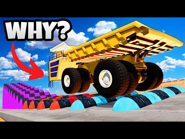 Testing WEIRD Cars vs SPEED BUMPS in BeamNG Drive Mods!