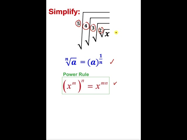 Learn how to simplify nested radicals fast
