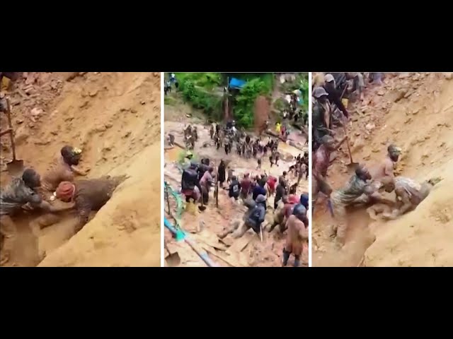 Congo Gold Miners Escape Cave-in