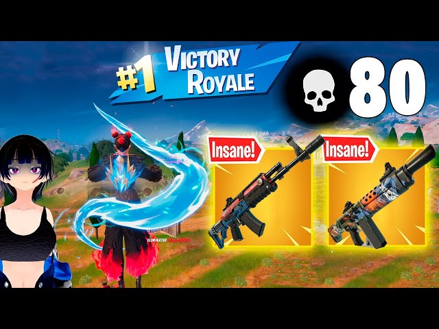 80 Elimination Solo vs Squads Wins | Girl Play Fortnite Chapter 5 Gameplay Season 2