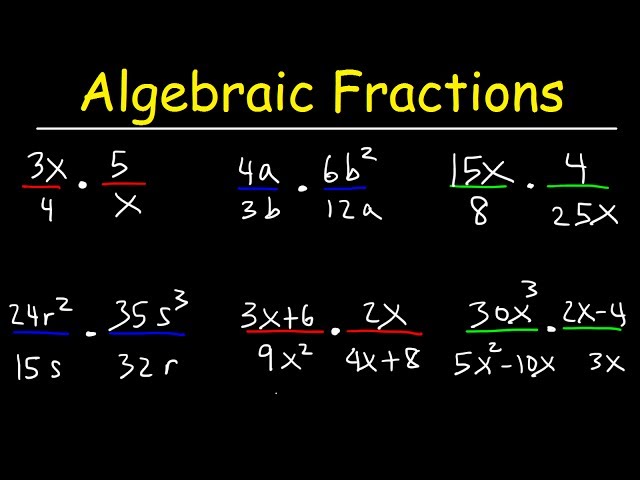 Multiplying Algebraic Fractions