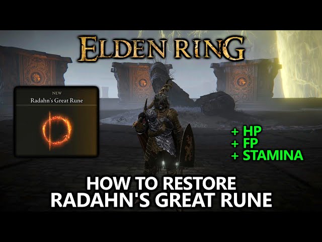 Elden Ring - Radahn's Great Rune - How to Restore at Caelid Divine Tower and Activate with Rune Arc