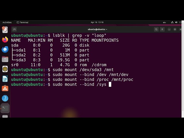 How to reset password for Linux User Account (user Root account unlocked or enabled) - Ubuntu