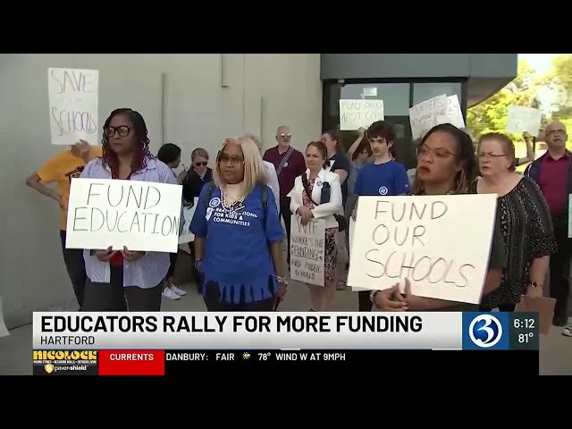 Educators rally for more funding in Hartford