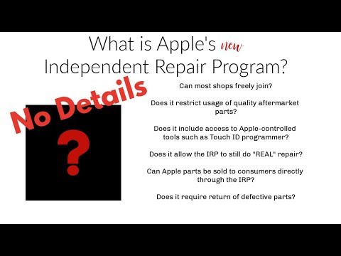 Apple's New Independent Repair Program --What does it mean for you?