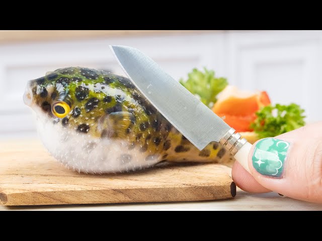 Delicious Miniature Puffer fish curry | Best of Cooking Mini Fish Food By  Yummy Bakery Cooking
