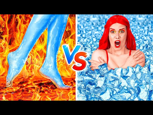 HEIß VS KALT CHALLENGE || Lustiges und Peinliches vom Eis-Girl und Feuer-Mädel auf 123 GO! SCHOOL