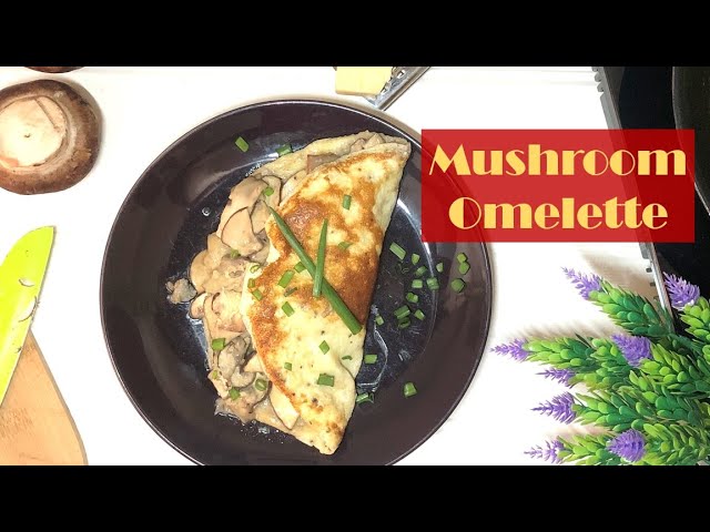 Easy Mushroom Omelette | Simple 3 Ingredients Recipe | omelette aux champignons | 蘑菇煎蛋