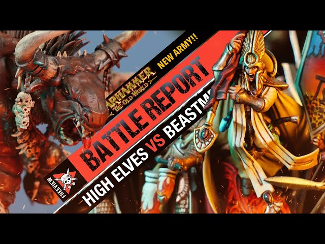*OLD WORLD* High Elves vs Beastmen Breyherds | Warhammer The Old World Battle Report