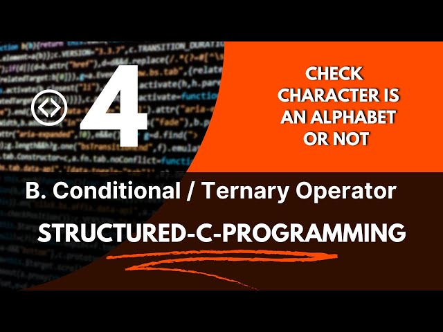 B4- C program to check whether character is an alphabet || C / C++ || Structured C Programming