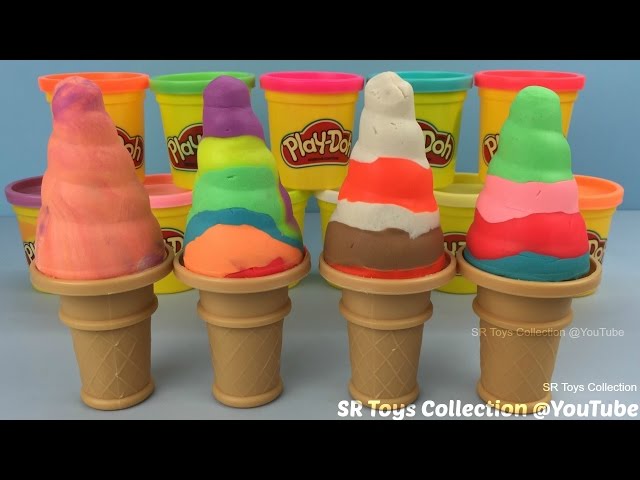 How to Make Play Doh Soft Serve Ice Cream with Molds Fun and Creative for Kids