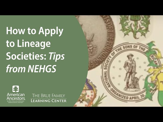 How to Apply to Lineage Societies: Tips from NEHGS