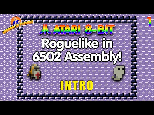 Let's Make EdVenture #1: Intro -- Coding a Roguelike in Atari 8-bit Assembly