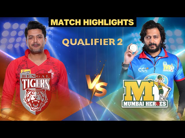 Heartbreak for Mumbai Heroes!! Bengal Tigers Reach the Finale | CCL | Qualifier 2 Highlights