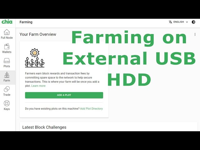 Chia coin farming on external USB HDD - Time to create a plot on USB HDD - Mining Chia