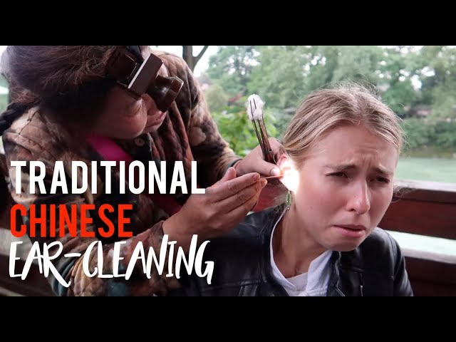 Getting my ears cleaned in China
