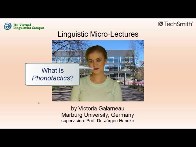 PHY_020 - Linguistic Micro-Lectures: Phonotactics