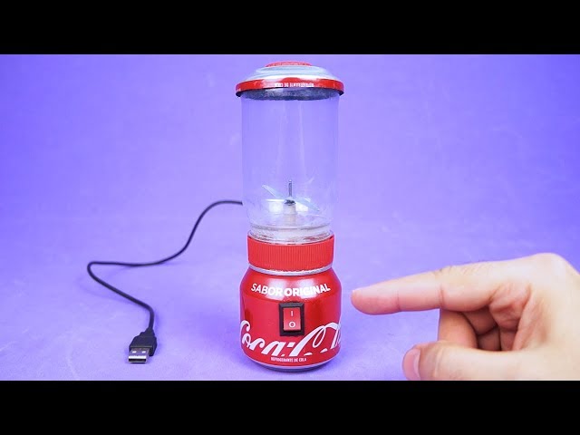 AMAZING MINI USB BLENDER WITH ALUMINUM CANS AND DC MOTOR
