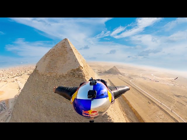 Wingsuit Flying Super Close To The Pyramids Of Giza