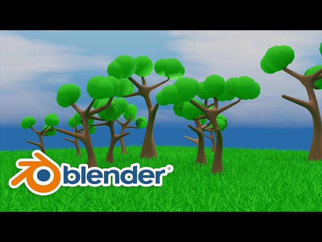 [ TUTO Blender du Jour  #7 ]  Des arbres et une forêt  Tutoriel Blender 3D débutant en français - FR